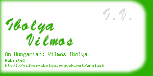 ibolya vilmos business card